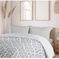 thumbnail image 6 of Ambesonne Grey Duvet Cover Sets, Victorian Damask Floral, 2-Queen, Grey White, 6 of 7