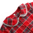 thumbnail image 5 of Flannel Christmas Family Matching Outfits Boys And Girls Ruffle Pajamas White Lace Red Long Sleeve Baby Button Kids Pyjamas Sets, 5 of 5