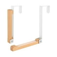 thumbnail image 1 of Foldable Solid Wood Over The Door Hooks for Coats Hats and Bags Seamless Storage Rack Organizer, 1 of 3