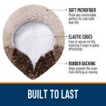 thumbnail image 3 of Buganda Soft Microfiber Toilet Lid Cover, Washable Bathroom Seat Covers, Fits Most Round, Elongated and Oblong Lids, Brown, 19.5"X18.5", 3 of 8