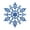 Blue, variant on Gustave 4inches Set of 12 Plastic Glitter Snowflake Christmas Ornaments for Xmas Tree Decorating, Garland Crafting, Home Christmas New Year Embellishing "Blue"