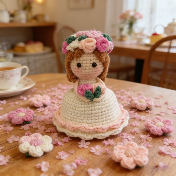 Ramo de flores tejido a mano con hilo | Ramo de boda de lana hecho a mano | Adorno colgante | Recuerdo decorativo para bodas y decoración del hogar | Arreglo floral artesanal