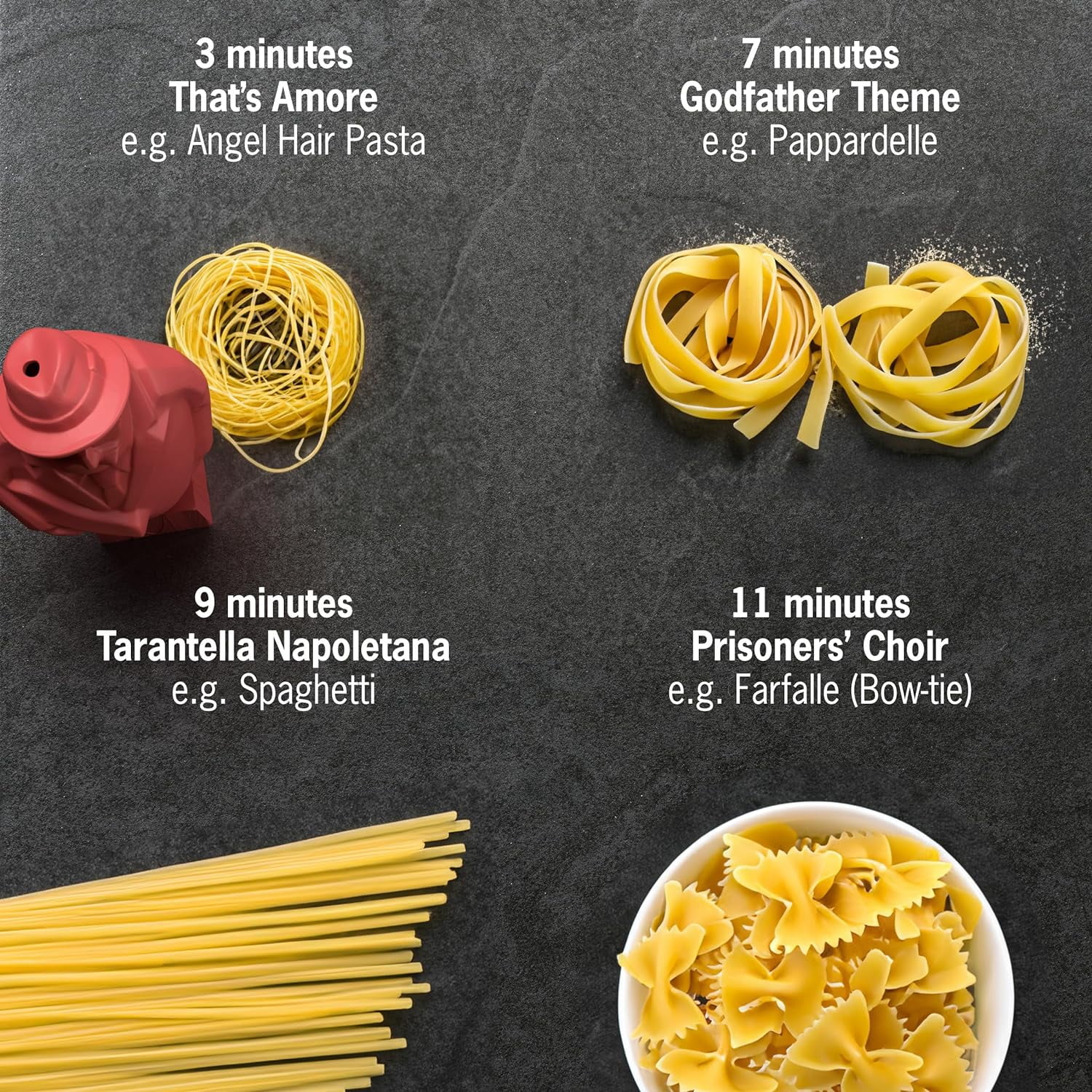 Brutus Al Dente pasta timer • Rood • de Bijenkorf