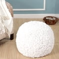 thumbnail image 3 of LR Home Medium Over-tufted Solid Indoor Round Pouf, Natural, 20" x 20" x 16", 3 of 8