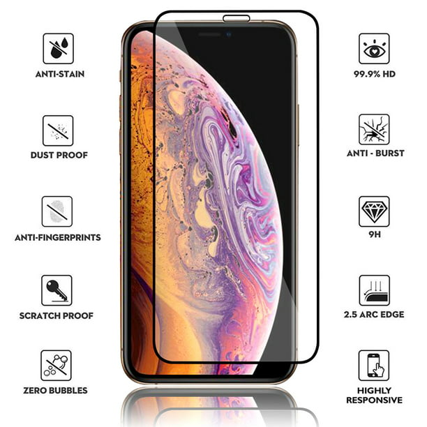 gazon grafisch einde For Apple iPhone 11 Pro 5D Curved Tempered Glass Screen Protector Black -  Walmart.com