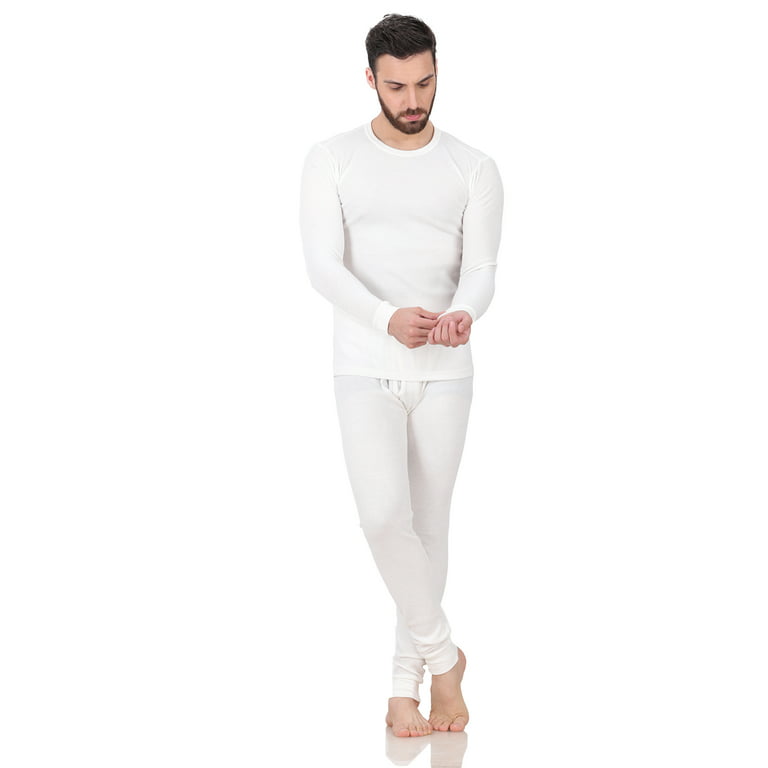 P&S Cotton Waffle Knit Thermal Underwear Set 2pc for Men Shirt Long John 