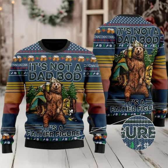 2025 Bear Drink Beer Camping Christmas Sweater