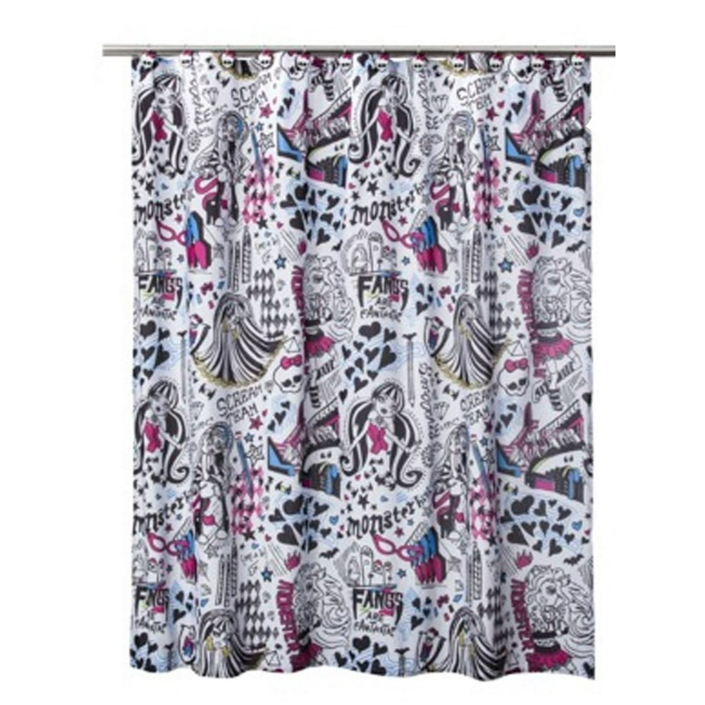 Mattel Monster High Fabric Shower Curtain Scream Team ...