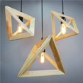 thumbnail image 4 of Lámpara colgante de madera, creativa, con cadena ajustable, de madera maciza, para dormitorio y cocina, 4 of 5