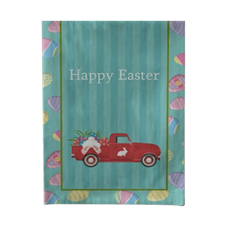 

Baiwo Table Runners Waterproof Easy to Use Colorful Easter Bunny Table Runner for Indoor