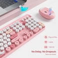 thumbnail image 2 of Combo de teclado y ratón GTSP Pink Typewriter Wireless, 2 of 6