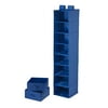 Honey-Can-Do 8-Shelf Hanging Vertical Closet Organizer With 2-Pack Drawers, 54"H x 12"W x 12"D, Navy