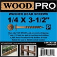 thumbnail image 2 of WoodPro Fixations ST14X312B Tête de Rondelle Ronde 1/4 Pouce par 3-1/2 Pouces Longueur Vis Extérieures pour Bois, Lot de 250, 2 of 3