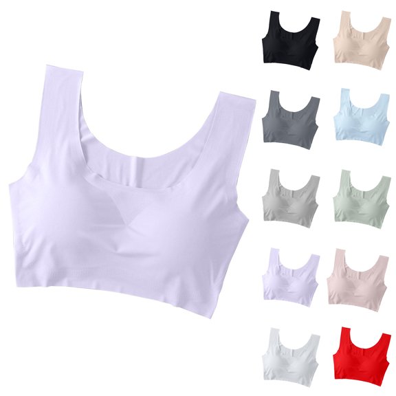 Admvng Women's Seamless Wireless Bra Comfortable Everyday Tank Top Bra for Daily Wear & Sleep