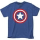 Captain America Merveille Super-Héros Bande Dessinée Bouclier sur T-Shirt T-Shirt Royal Adulte – image 1 sur 3