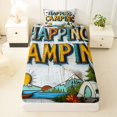 thumbnail image 3 of Erosebridal Rustic Cottage Twin Sheet Sets 3pcs for Kids Boys Girls,Happy Camping Bedding for Teens,Ultra Soft Home Decor, 3 of 5