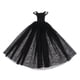 thumbnail image 1 of Faldas de Gasa para Vestido de novia de princesa a la moda Zulema para muñecas BJD 1/4 color negro, 1 of 7