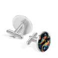 thumbnail image 3 of Sea Horse Elegant Mens Cufflink Set for Formal Attire - Stainless Steel Shirt Cufflinks for Wedding and Business Events, 3 of 6