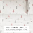 thumbnail image 3 of Great Bay Home Lodge Flannel Sheet Set - 100% Turkish Cotton - Double Brushed - King, Winter Trees - Red, 3 of 5