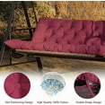 thumbnail image 3 of Porch Swing Cushions Waterproof Outdoor 60 inch x 40 inch, Thicken 4", Wine Red, 3 of 7