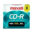 thumbnail image 4 of Maxell 648205 Polycarbonate Substate 700Mb 80 Min CD-Recordable Slim Jewel 5 Pack, 4 of 6