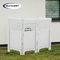 thumbnail image 6 of Suncast Outdoor Patio Garden 8 Panel Yard Screen Enclosure Gated Fence, White, 6 of 11