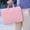 Pink, variant on Mwjwdo Unisex Slim Portable Laptop Handbag, Solid Color Lightweight Notebook Carrying Case for Business & Travel Navy