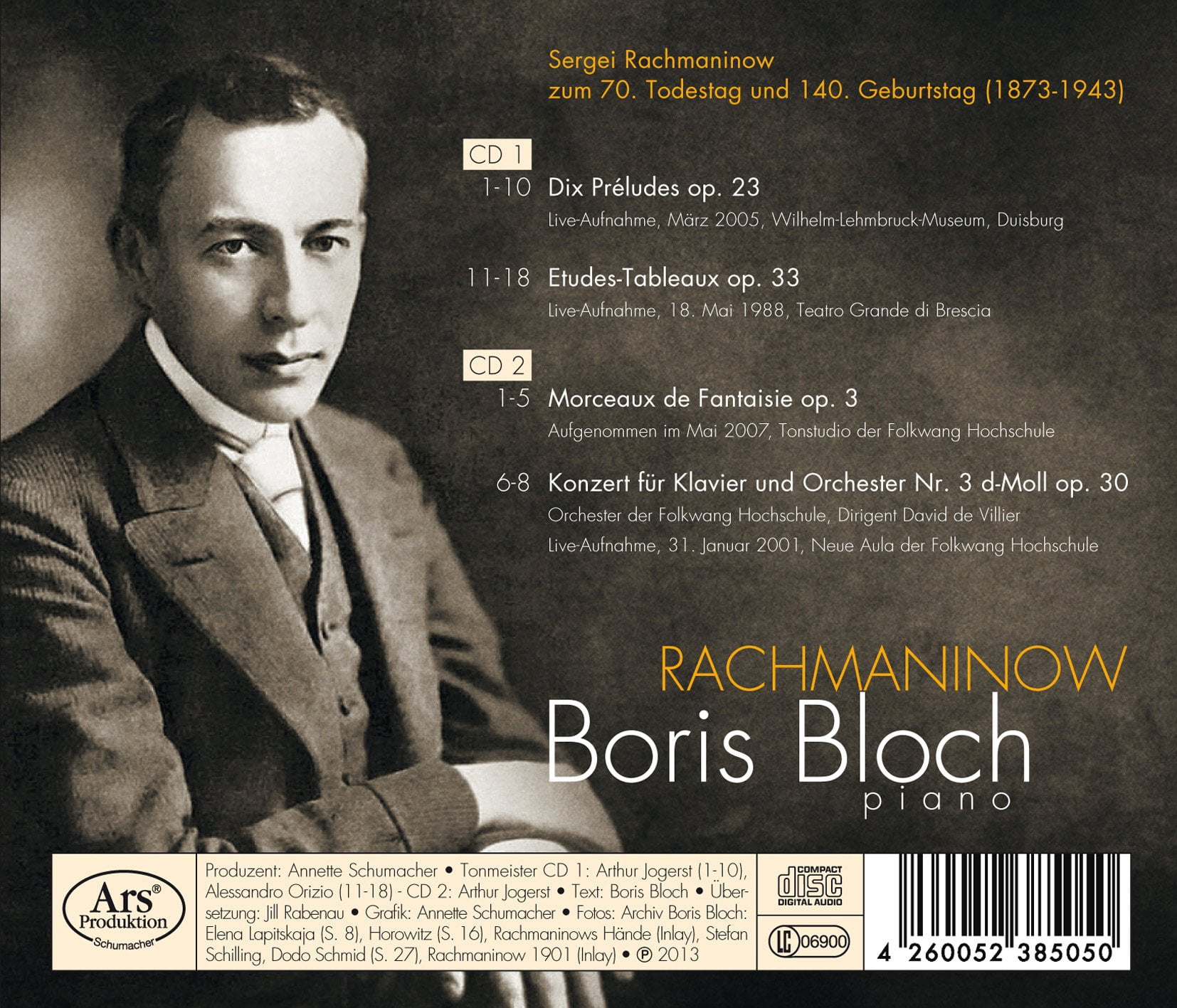 Boris Bloch - Piano Works 5 - Music & Performance - CD