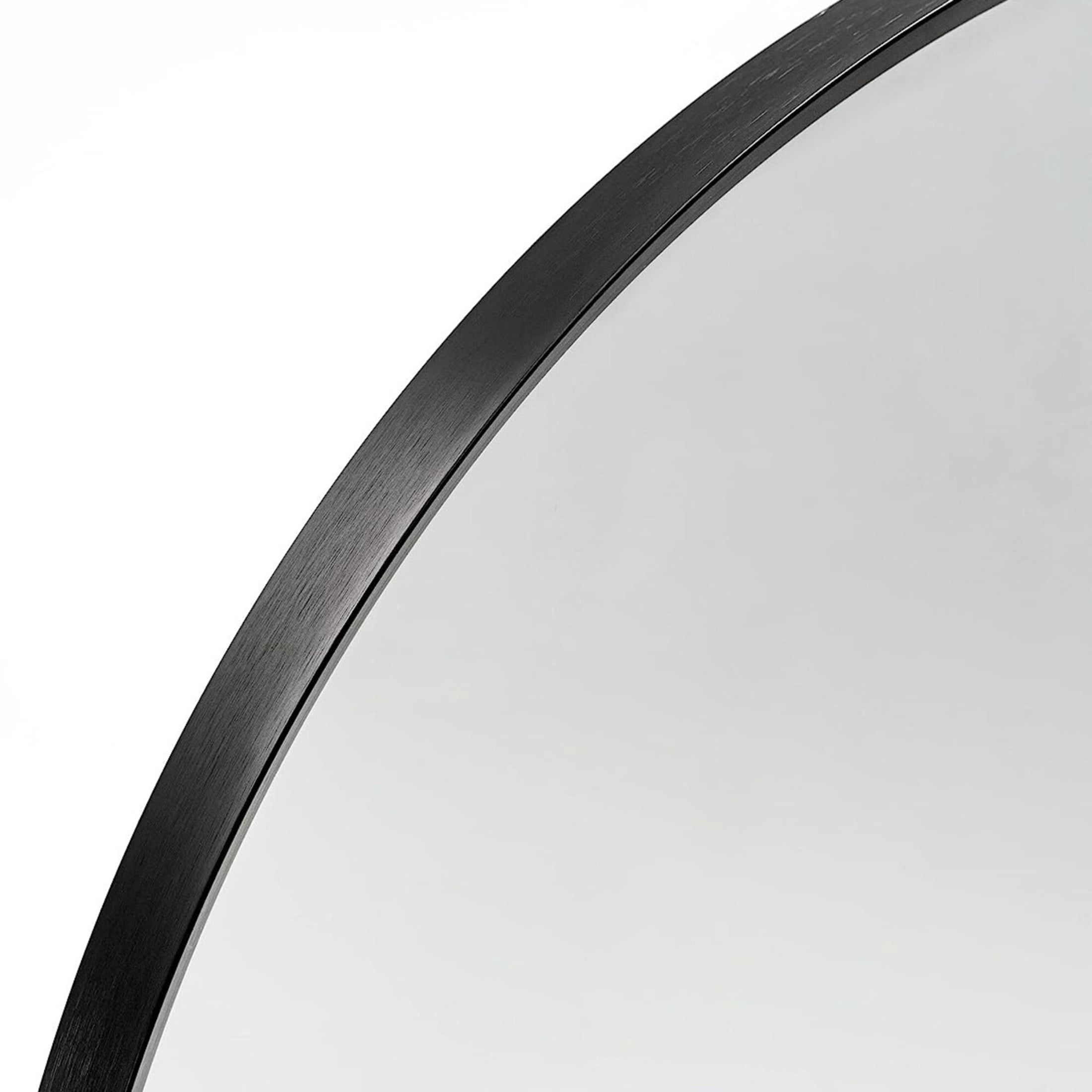 Noble House 20"x30" Arched Metal Wall Mirror, Vanity Mirror for Bathroom, Bedroom & Living Room, Black