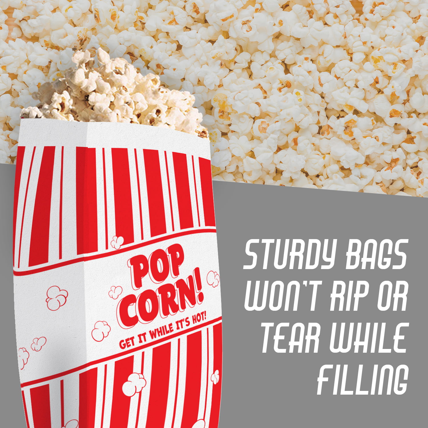 Popcorn Bags - Bulk Yellow Cone Pop corn Paper Bag Movie Cinema Cones  Machine | eBay