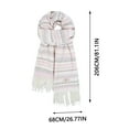 thumbnail image 2 of XUNKUSGA Scarf for Women Cold Weather Warm Knit Thick Plaid Check Winter Scarf Fashion Neck Scarf for Women Soft Comfortable Scarves for Women Pink, 2 of 3