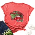 thumbnail image 1 of Camiseta de algodón con cuello redondo y estampado navideño de 2019 para mujer, manga corta, Wish Ebay Amazon Compras transfronterizas, 1 of 4