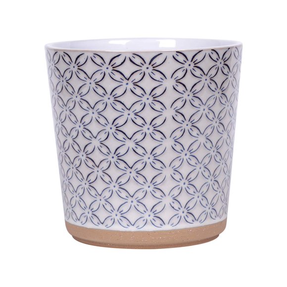 Blue Sky Ceramic Cardif 4'' Flower Pot, Multi Color