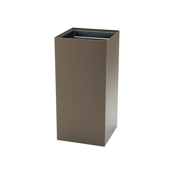 Safco Public Recycling Container, Square, Steel, 31gal, Brown