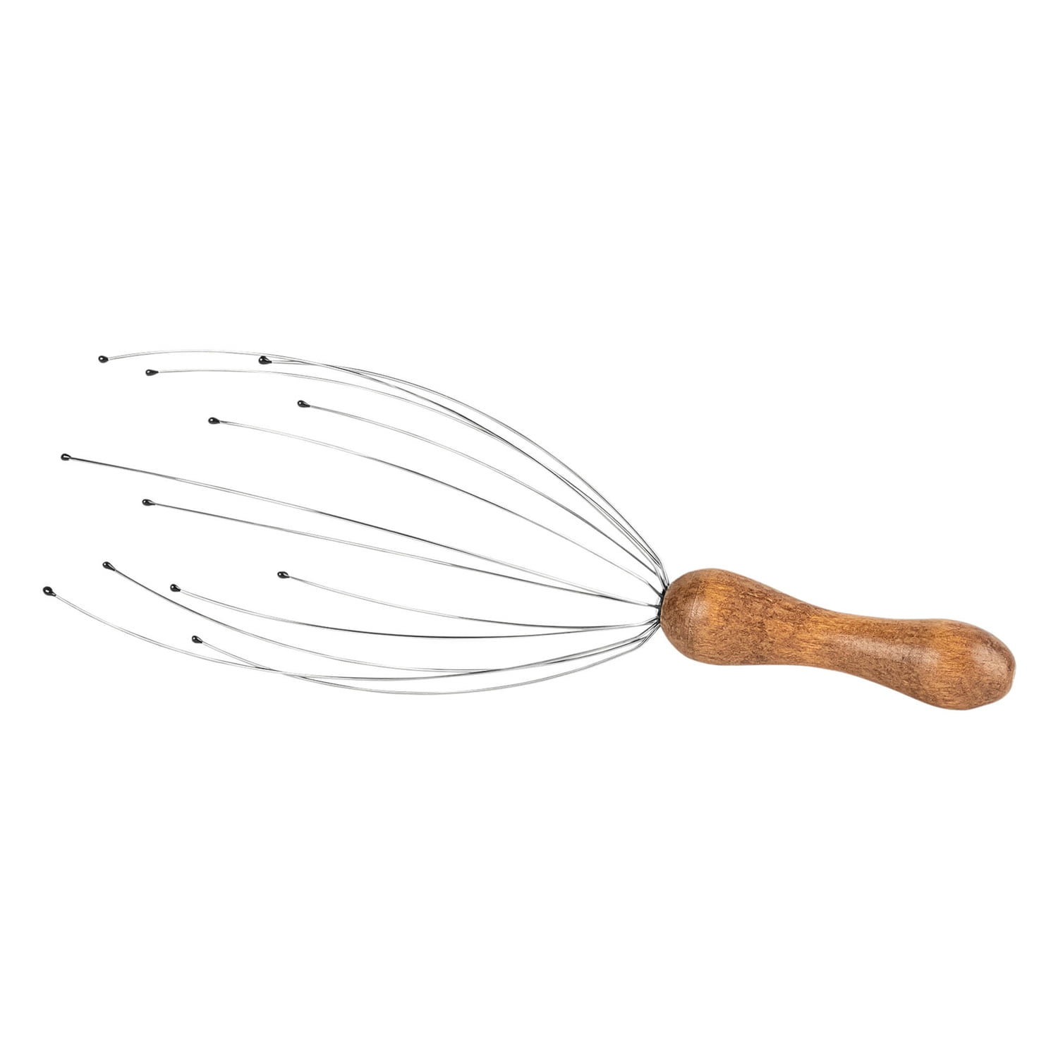 Brookstone Handheld Scalp Massager, Wood, WL1175-BRA