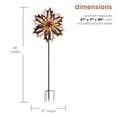 thumbnail image 3 of Alpine KPP426 Double Sided Flame Flower Spinning Metal Garden Stake, 3 of 5