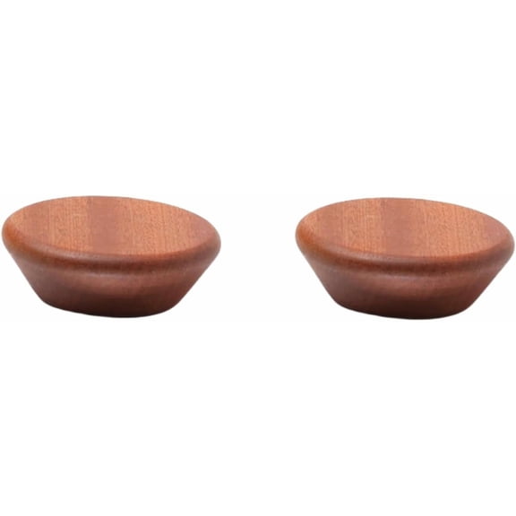 Gamvdout Wooden Drawer Knobs 2Pcs Rosewood Drawer Cabinet Solid Wood Handle Wooden Wardrobe Door Log Cabinet Large Round Single Hole Handle 60Mm