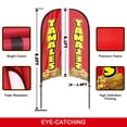 thumbnail image 3 of QSUM Tamales Sign Feather Flag with Pole Kit,8.2FT Tamales Decoration Display, Tamales Business Sign,Tamales Swooper Flag，Advertising Flag, 3 of 7