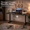 thumbnail image 2 of Homall 55" × 24" Electric Height Adjustable Standing Desk Home Office Computer Desk Memory Preset with T-Shaped Metal Bracket, Black, 2 of 8