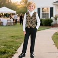 thumbnail image 3 of Garronmavis Bear Boys Vest 11-12 Lightweight Camo Formal Waistcoat Vests with Pockets Comfortable Sleevless Fall Winter Warm Outerwear with Pockets Fashion Waistcoat with Pocket, 3 of 7