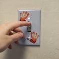 thumbnail image 3 of Hand Print Basketball Get a Grip Plastic Wall Decor Toggle Light Switch Plate Cover, 3 of 4