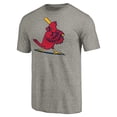 thumbnail image 2 of Men's Ash St. Louis Cardinals Cooperstown Collection Forbes Tri-Blend T-Shirt, 2 of 3