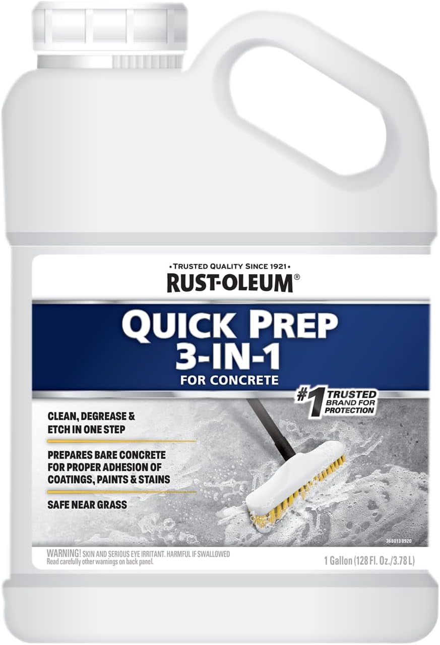 (2 pack) Rust-Oleum Quick Prep 3-in-1 Cleaner for Concrete-362970, 1 gal