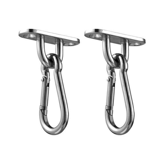 BESTOYARD 2Pcs UShaped Silver Hammock Hooks Heavy Duty Ceiling Swing Mount for Home Enthusiasts