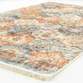 thumbnail image 5 of Alfa Rich 5x7 Area Rugs, Ultra-Thin Boho Orange Blue Beige Cream Rug, Non-Slip Machine Washable, Easy Clean, Pet Friendly Rugs, 5 of 6