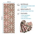 thumbnail image 2 of Brown Geometric Flower Diamond Pattern Hot Yoga Mat Towel Non Slip for Hot Yoga - Quick-Drying Yoga Mat Cover with 4 Corner Pockets with Travel Bag - Hot Yoga Towel Non Slip 70"x26", 2 of 6