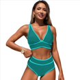 thumbnail image 3 of Traje de Baño Deportivo de Dos Piezas para Mujer, Color Azul Pavo Real, Talla L, 3 of 8