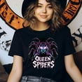 thumbnail image 4 of Queen of Spiders Shirt, Dark Fantasy Spider Queen Halloween Tee, Light Pink, Size L, 4 of 6