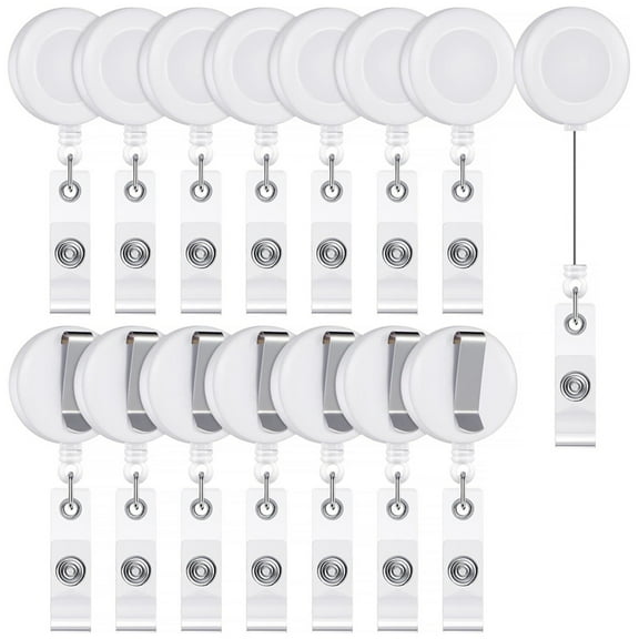 100 PCS Retractable Badge Reel Clips ID Card Holder Reel,C