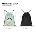 thumbnail image 6 of Horeoi White Bunny Bottom And Easter Eggs Print Drawstring Bags for Gym Sports Yoga Travel Lightweight Foldable Sackpack for Men Women Teens, 6 of 7